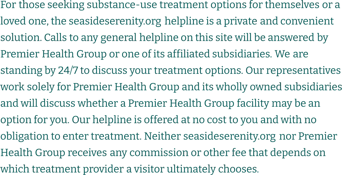 Disclosure: calls may be answered by an affiliated treatment provider; no referral fee is charged.