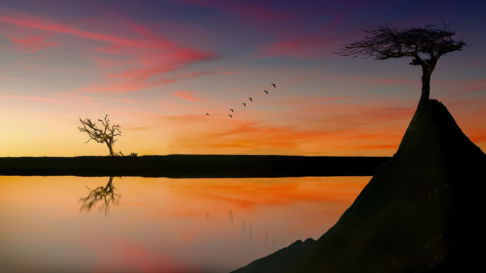 A calm, hopeful landscape